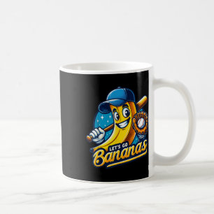 Caneca De Café Engraçado Vamos Bananas Cuja Fruta de Banana Jogue