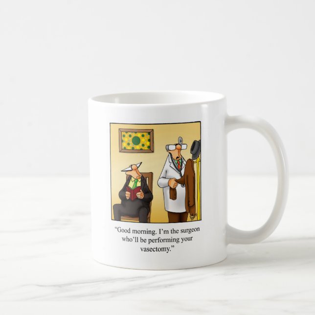 Caneca De Café Engraçado Vasectomia Humor Mug "Spectickles" (Direita)