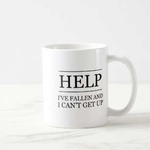 Caneca De Café Engraçado, Velhice da Pessoas, ajuda que eu caí e