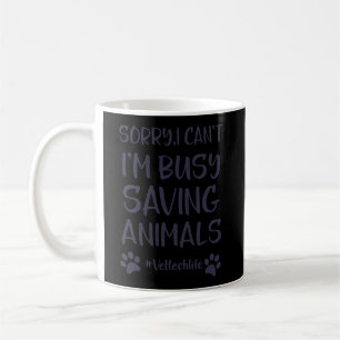 Caneca De Café Engraçado Vet Tech Hoodie Eu Não Estou Ocupado Sal