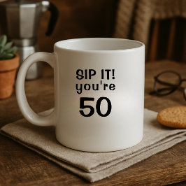Caneca De Café Engraçado, você é 50.º aniversário
