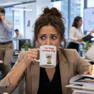 Caneca De Café Engraçado, vou dar uma tareia na merda.