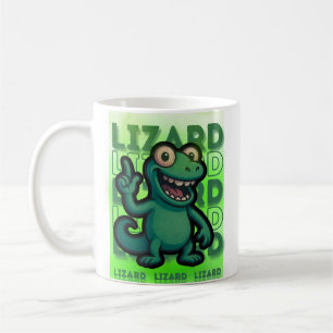 Caneca De Café Engraçado Weirdcore Lizard Lizard Lizard Meme