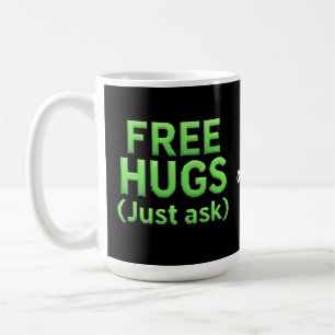 Caneca De Café Engraçados Abraços Livres Apenas Pergunte À Famíli
