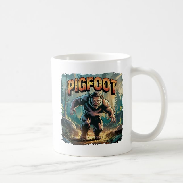Caneca De Café Engrenagem à Ilustração do Pigfoot (Direita)