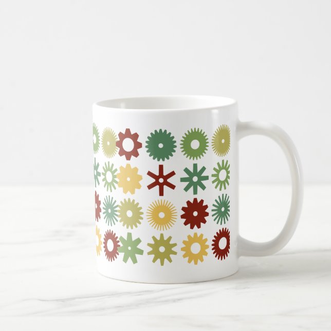 Caneca De Café Engrenagens - Cores 03 (Direita)