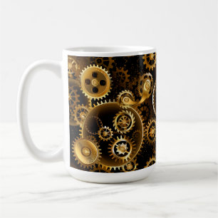 Caneca De Café Engrenagens de latão Steampunk perfeitas