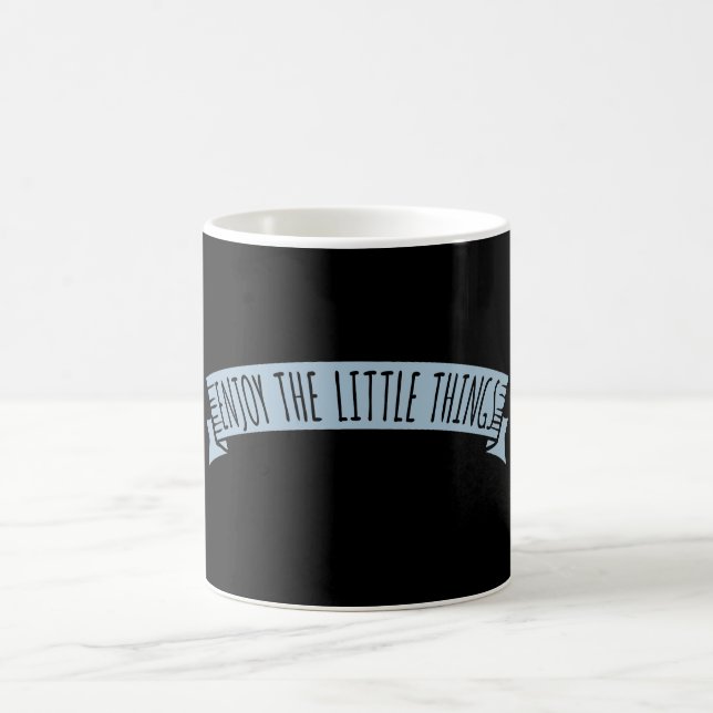Caneca De Café Enjoy The Little Things Gratitude Positivity Quote (Centro)