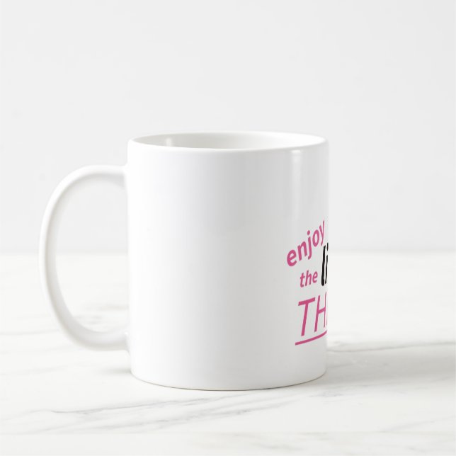 Caneca De Café Enjoy the Little Things Quote Art. (Esquerda)