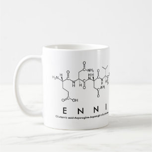 Caneca De Café Enni peptide name mug