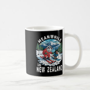 Caneca De Café Enquanto isso na Nova Zelândia Kiwi Ovelhas Esquia