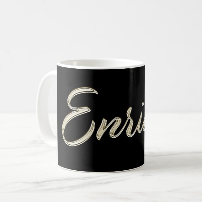 Caneca De Café Enrique Name whitegold Tasse Teetasse Kaffeetasse (Frente Esquerda)