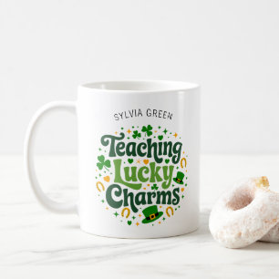 Caneca De Café Ensinando Charmes Sortudos - Ruas Personalizadas.