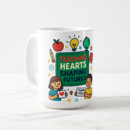Caneca De Café Ensinando Corações, Formatando Futuros