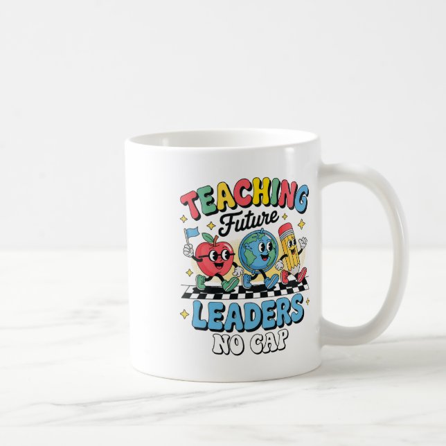 Caneca De Café Ensinando Futuros Líderes Sem Limites Groovy De Vo (Direita)