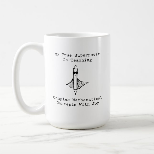 Caneca De Café Ensinando Matemática com Alegria: Meu Educador Sup (Esquerda)