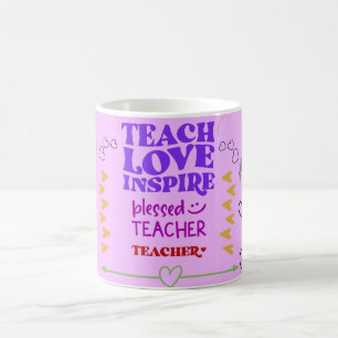 Caneca De Café ensinar amor inspirar abençoado professor