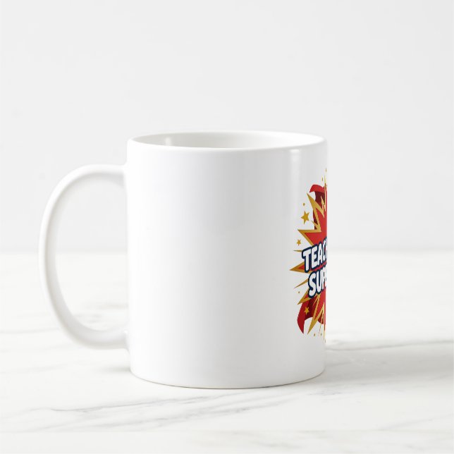 Caneca de Café Ensinar é Meu Superpoder Herói (Esquerda)
