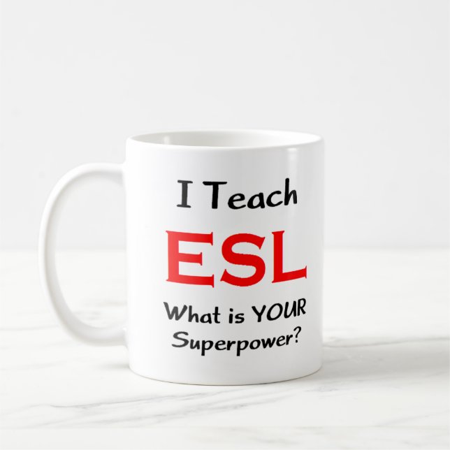 Caneca De Café ensinar esl (Esquerda)