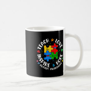 Caneca De Café Ensinar Esperança De Amor Inspirar Consciência Do