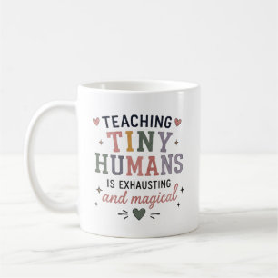 Caneca De Café Ensinar Pequenos Humanos Costume Mágico Exaustivo