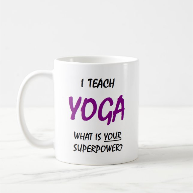 Caneca De Café ensinar yoga (Esquerda)