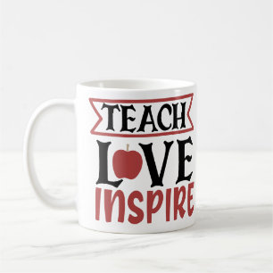 Caneca De Café Ensine Amor Inspirado