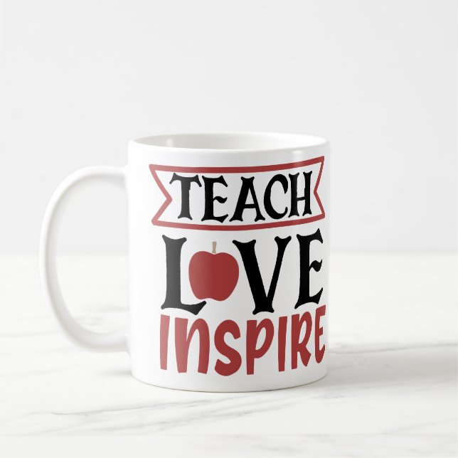 Caneca De Café Ensine Amor Inspirado  (Esquerda)