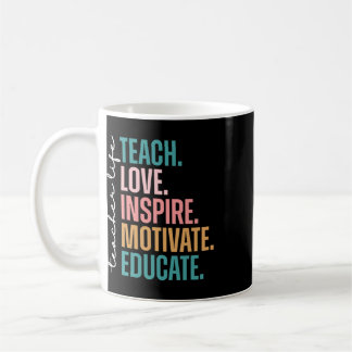 Caneca De Café Ensine Amor Inspire Motive Ck Para Escola Fofo Tea