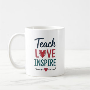 Caneca De Café Ensine Amor Inspire Personalizado