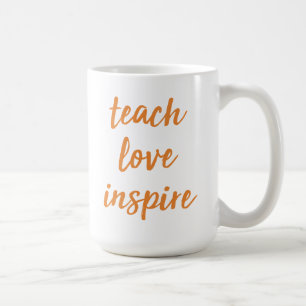 Caneca De Café Ensine o amor inspiram frase inspirada