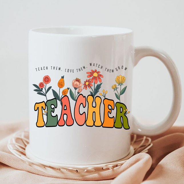Caneca De Café Ensinem-Os A Amar-Os A Observá-Los Crescer. (teach them,love them, watch them grow Mug,teacher gift,teacher appreciation gifts,teacher gift,)