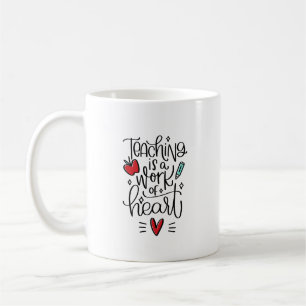 Caneca De Café Ensino é um Trabalho do Coração \Apreciação aos Pr