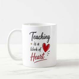 Caneca De Café Ensino é um Trabalho do Coração Personalizado 
