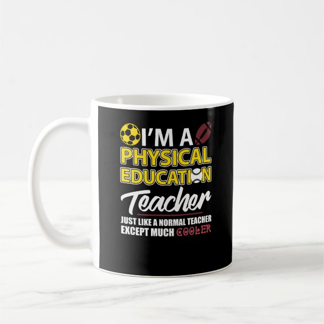 Caneca De Café Ensino Físico Engraçado Professora Apreciação D (Esquerda)