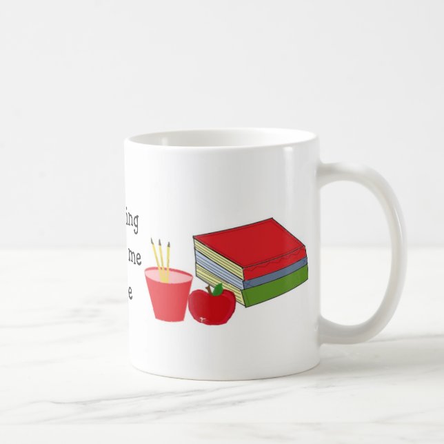 Caneca De Café Ensino Me Faz Sorrir (Direita)