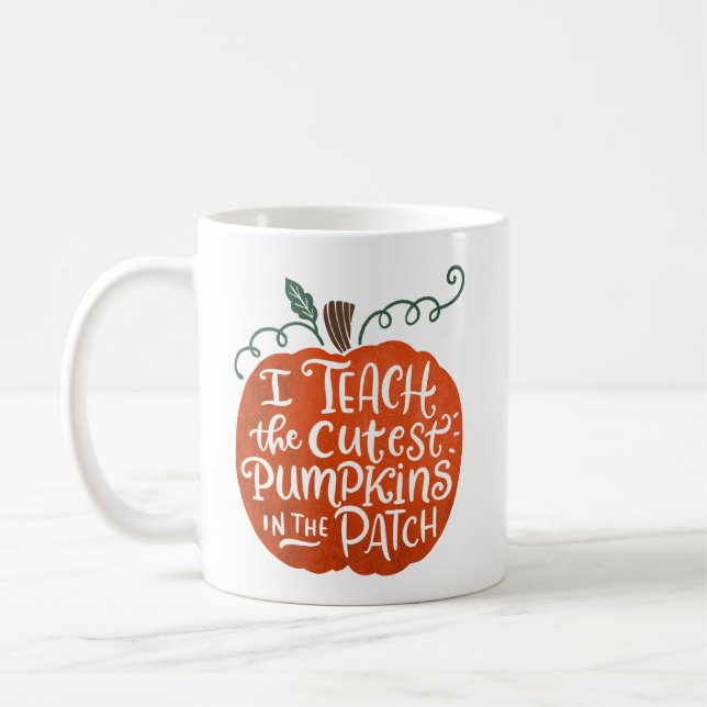 Caneca De Café Ensino os Pumpkins mais fofos na Patch Mug (Esquerda)