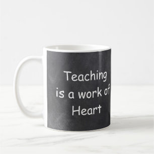 Caneca De Café Ensino Trabalho Cardíaco Design do Quadro de Cora