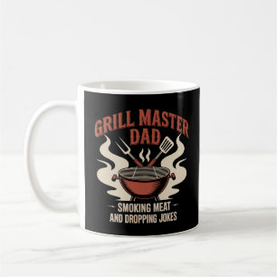 Caneca De Café Entalhe do Pai mestre engraçado do CHURRASCO com e