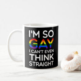 Caneca De Café Então Gay não pode pensar que a citação do Hetero 