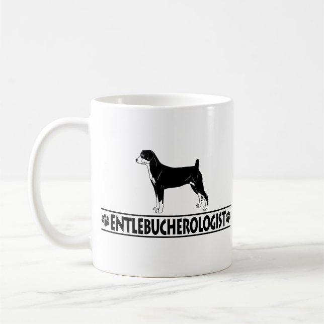 Caneca De Café Entlebucher Humorístico (Esquerda)