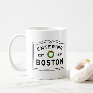Caneca De Café Entrando em Boston MÃE Wreath Coffee Mug