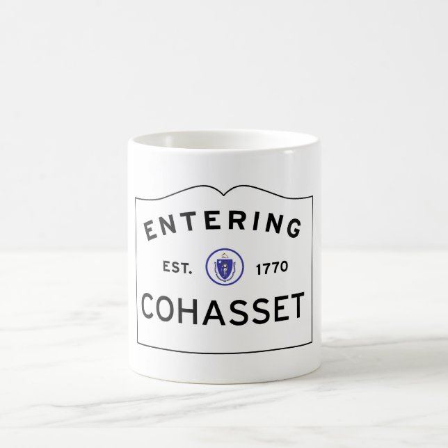 Caneca De Café Entrando no COHASSET MASSACHUSETTS Street Sign Caf (Centro)