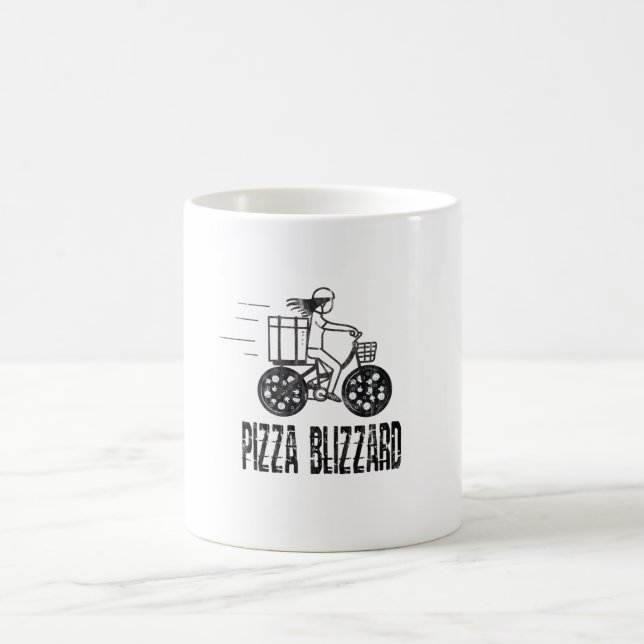 Caneca De Café Entregador de Pizza com Bicicleta Blizzard (Centro)