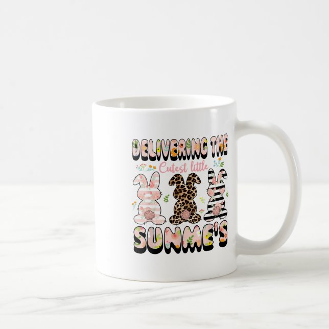 Caneca De Café Entregando Os Coelhinhos Mais Fofos Trabalho De Pa (Direita)