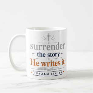 Caneca De Café Entregue a História — Ele a Escreve Citação de Fé