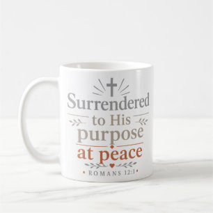 Caneca De Café Entregue ao Seu Propósito — Em Paz Minimalista