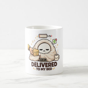 Caneca De Café Entregue Na Minha Cama – Engraçado e Preguiçoso