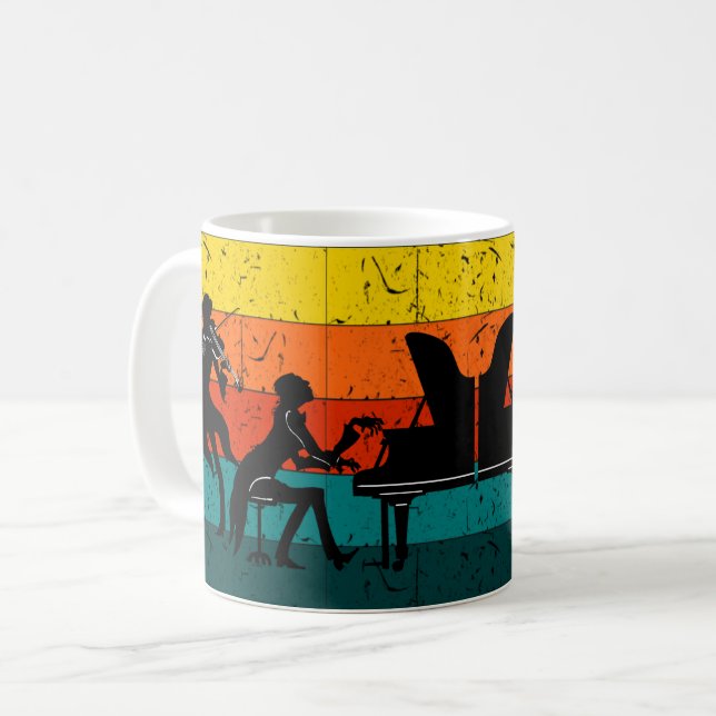 Caneca De Café Entretenimento e Amantes de Música (Frente Esquerda)