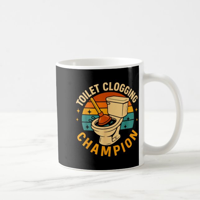 Caneca De Café Entupidor de Vaso Sanitário Chamon Piada de Banhei (Direita)